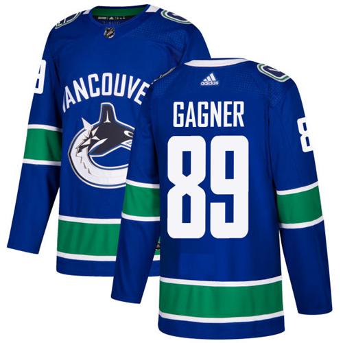 Adidas Men Vancouver Canucks #89 Sam Gagner Blue Home Authentic Stitched NHL Jersey